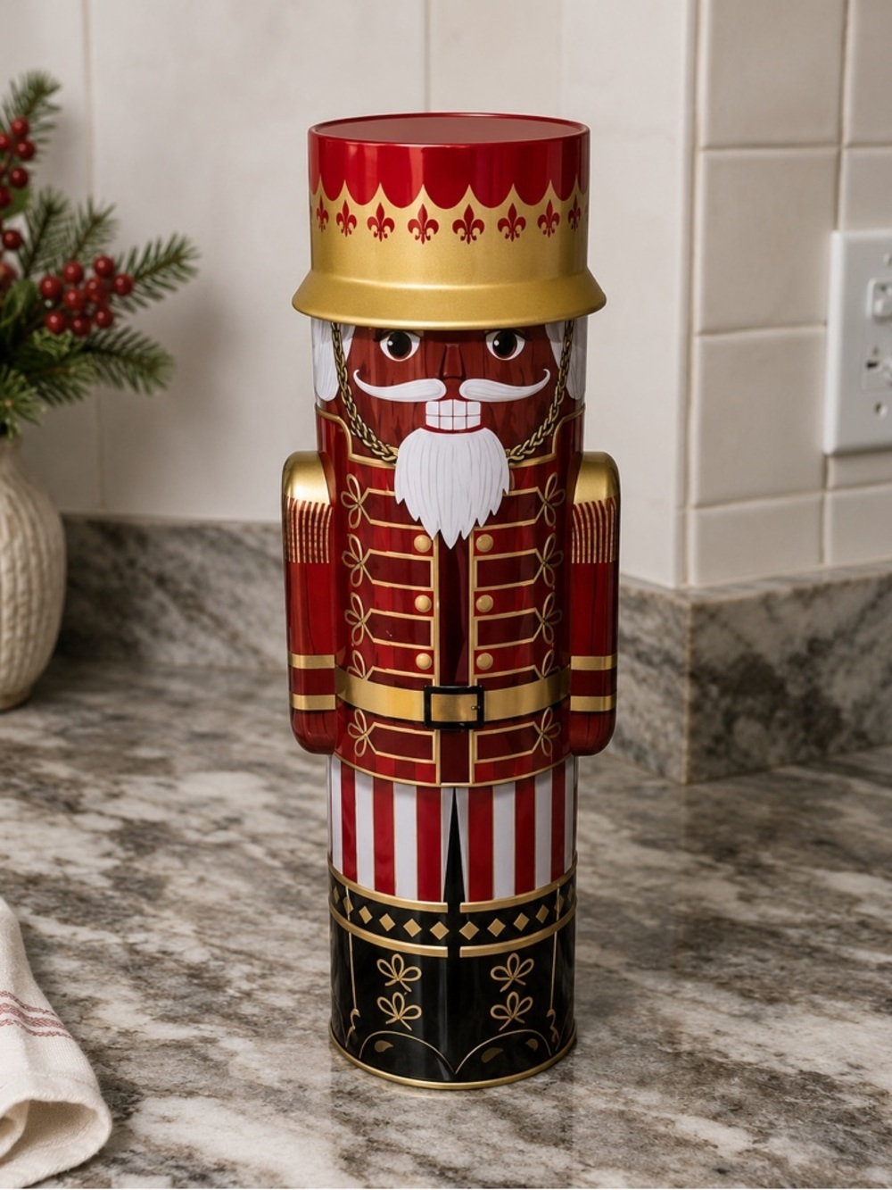 Festive Christmas Nutcracker Tin